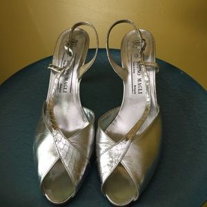 Silver Slingbacks